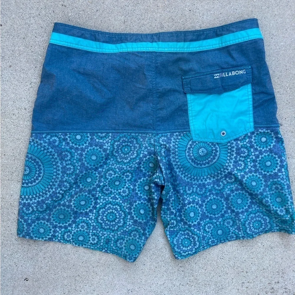 Men's Billabong Board Shorts Multicolor Floral 36 Cotton Blend Beach Surf Swim‎